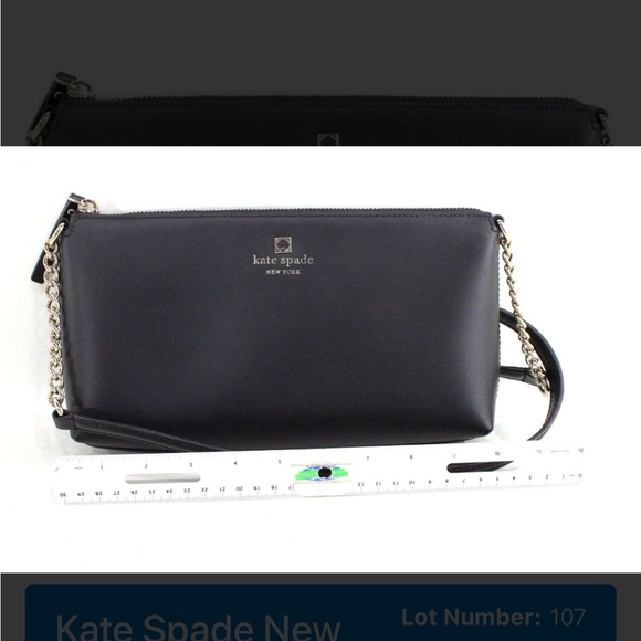 Kate Spade Black Crossbody Bag with Gold Chain - Picture 3 of 6